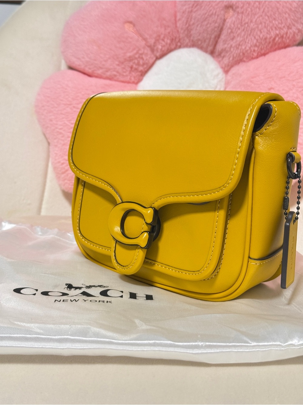Coach Mustard Yellow Leather Coach Tabby Crossbody